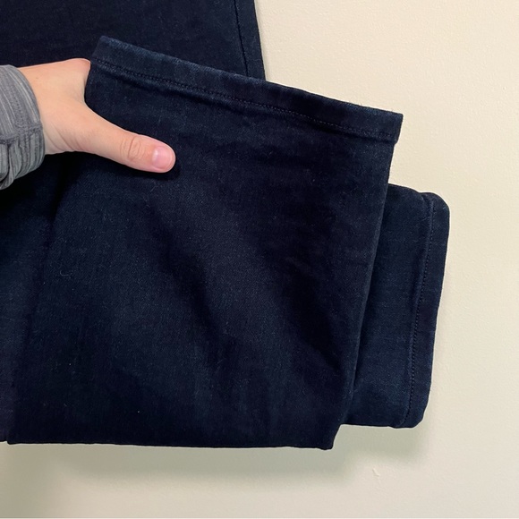 Denver Hayes High Rise Straight Crop Jean | Very Dark Wash Denim - Picture 3 of 12